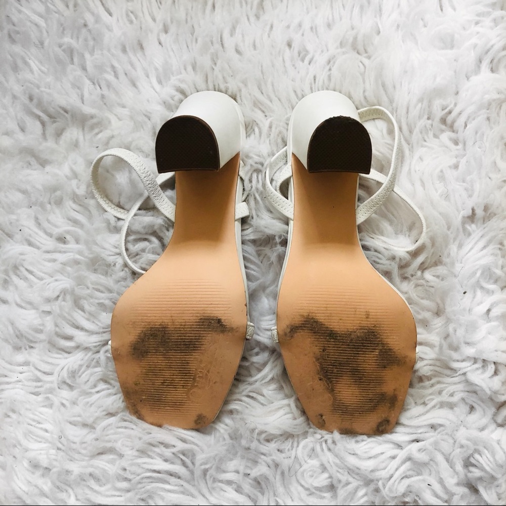 White Square Toe Slingbacks - image 3